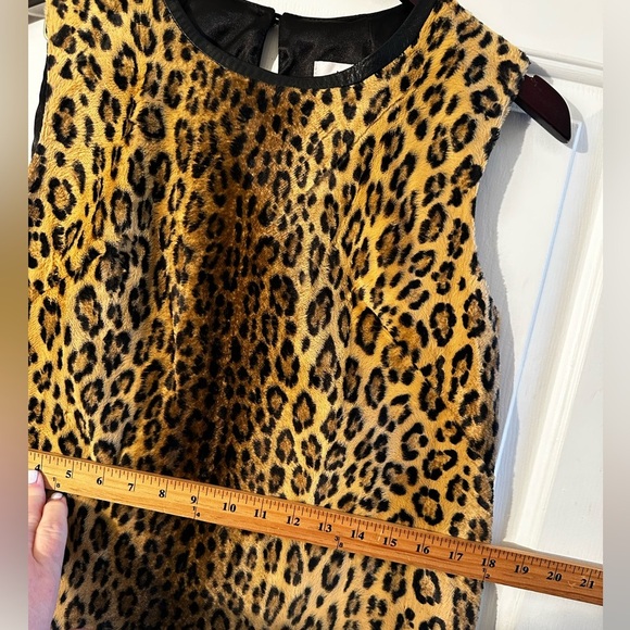 MILLY 6 Animal Print Leopard Faux Fur Lamb Leather Sleeveless MINT USA Baddie - Picture 12 of 12